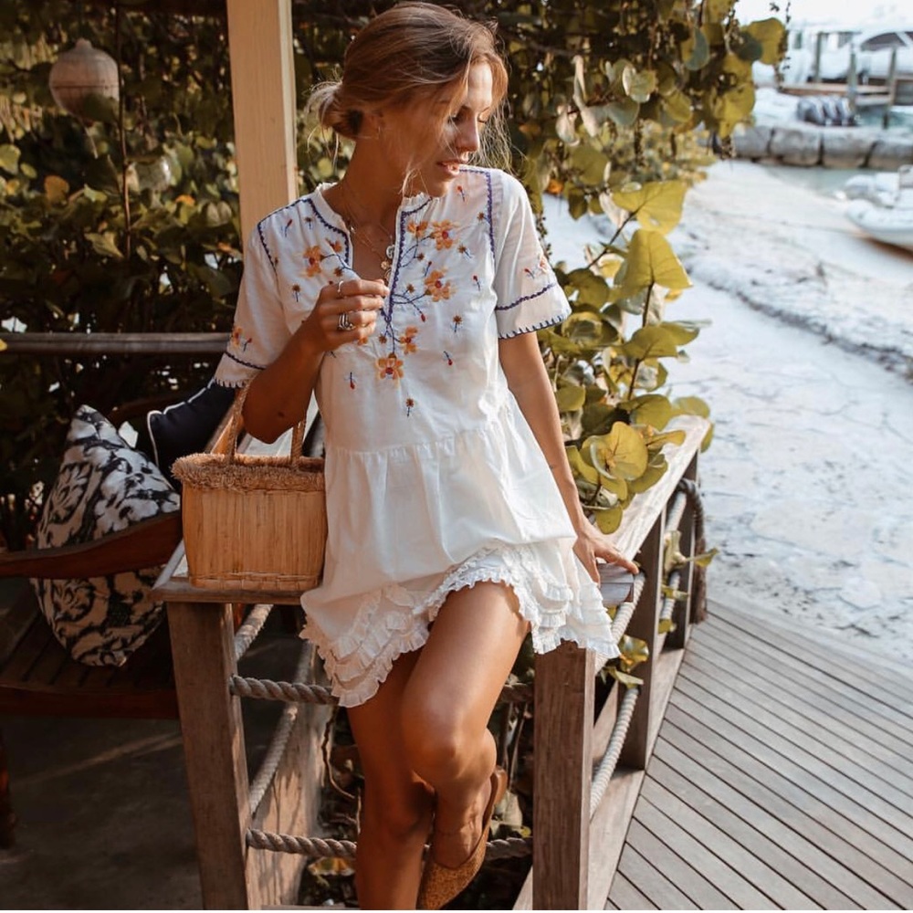 Freebird ruffle hem mini